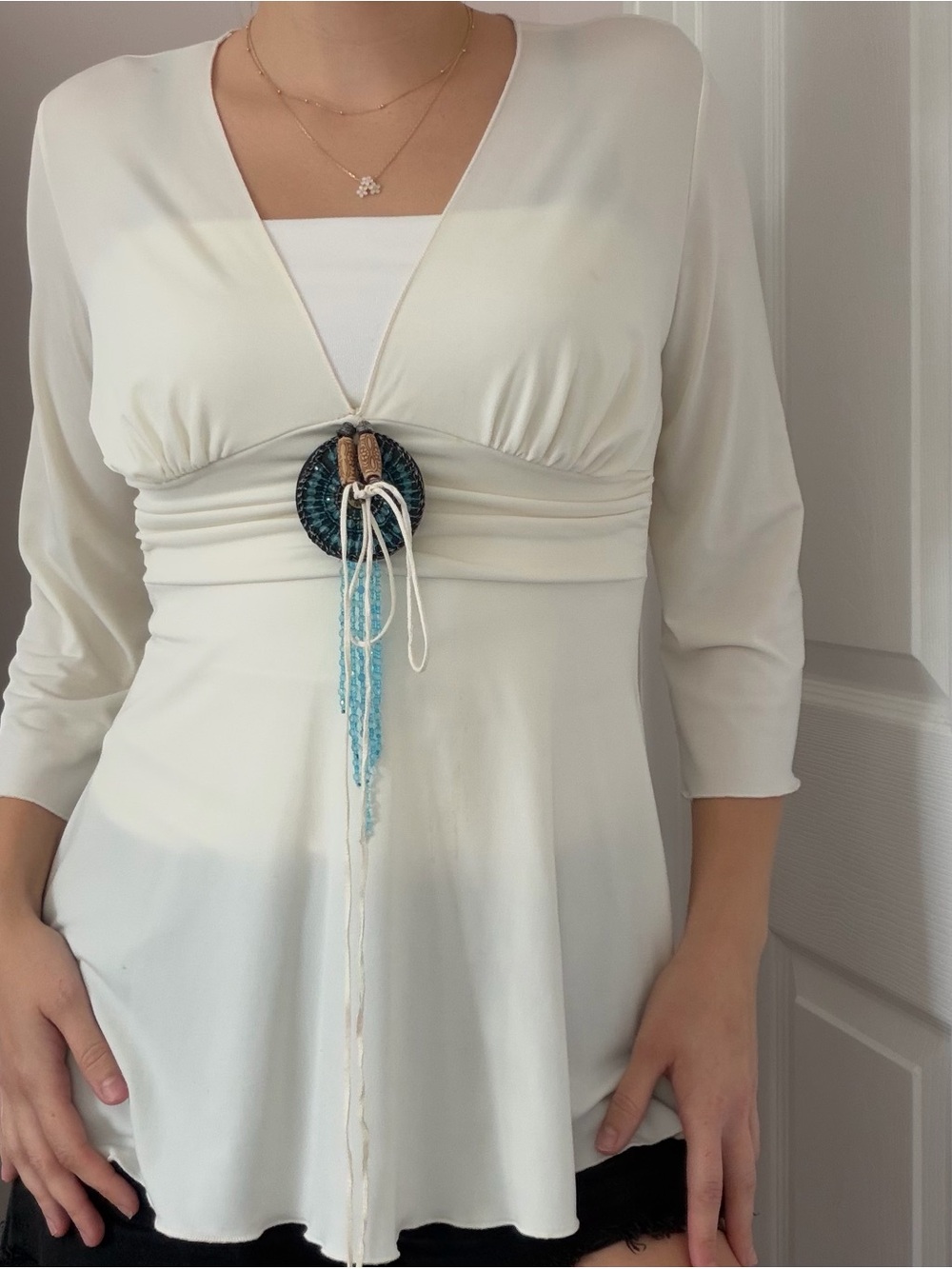 Vintage boho style top y2k